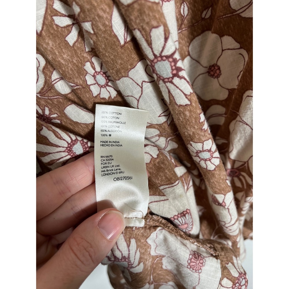 FREE PEOPLE Miss Daisy Floral Off The Shoulder Cotton Peasant Blouse Printed Top - Picture 9 of 10